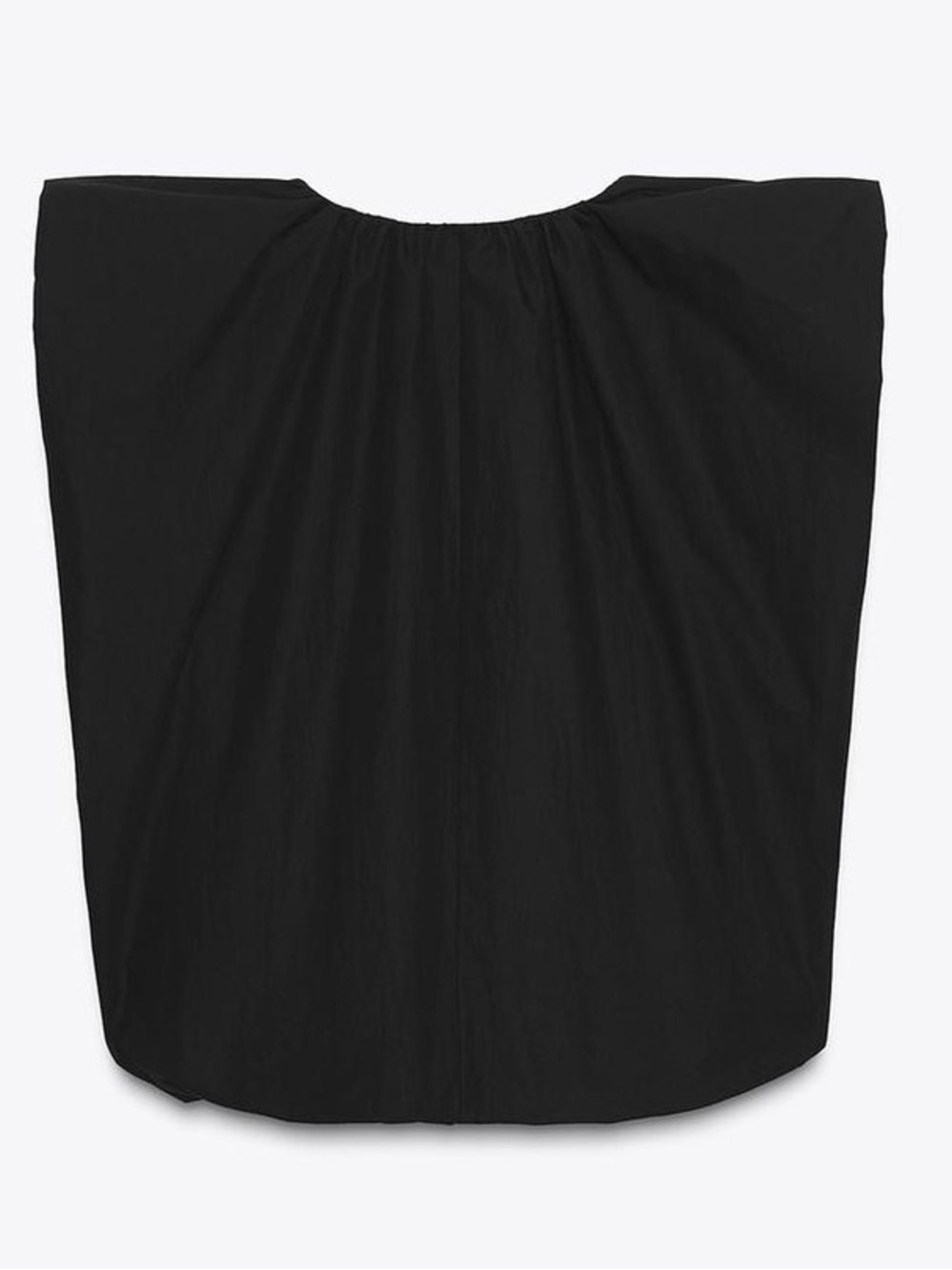 ZARA Black Sleeveles Poplin Bubble top with gathered hem S NWT - Picture 8 of 15